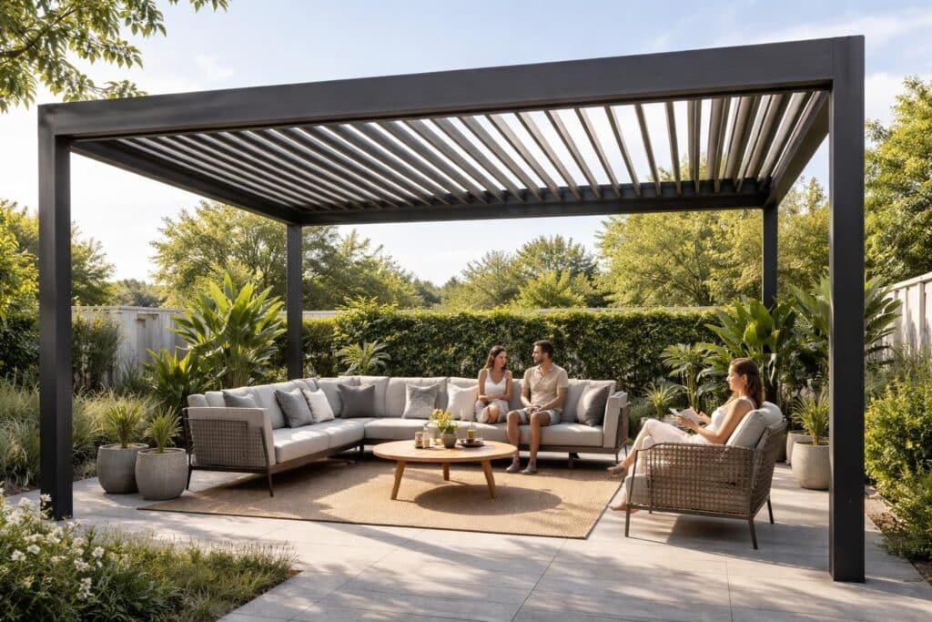 découvrez comment ajuster l'orientation des lames de votre pergola bioclimatique pour maximiser le confort, gérer l'ensoleillement et optimiser la ventilation.
