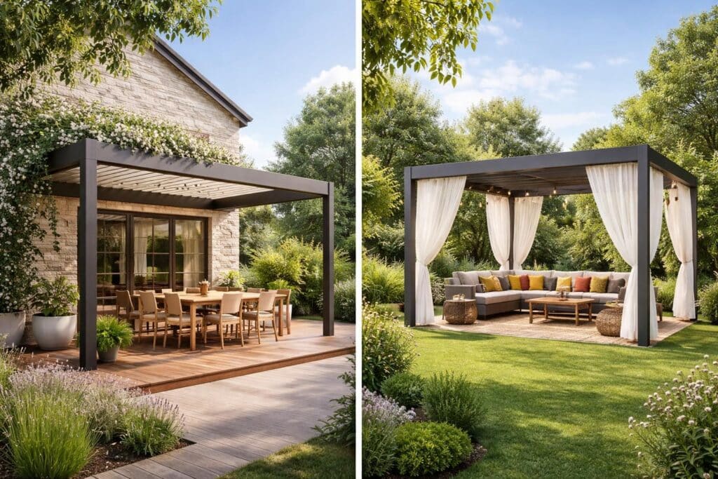 découvrez les différences entre pergola adossée et autoportée et choisissez la configuration idéale pour aménager votre extérieur avec style et fonctionnalité.
