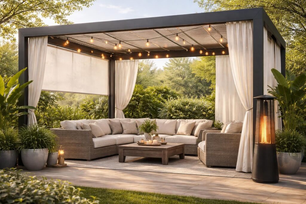 découvrez quels équipements ajouter à votre pergola pour maximiser votre confort et profiter pleinement de votre espace extérieur en toutes saisons.